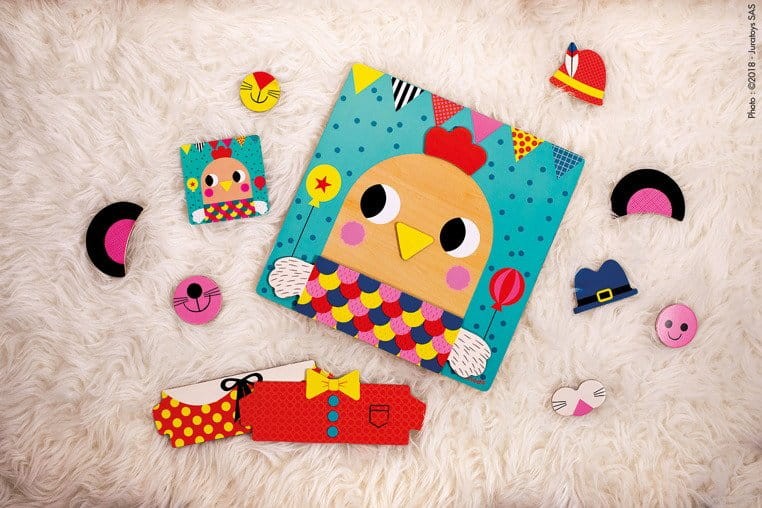 Układanka drewniana magnetyczna Zwierzątka / Janod