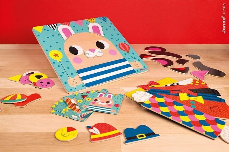 Układanka drewniana magnetyczna Zwierzątka / Janod