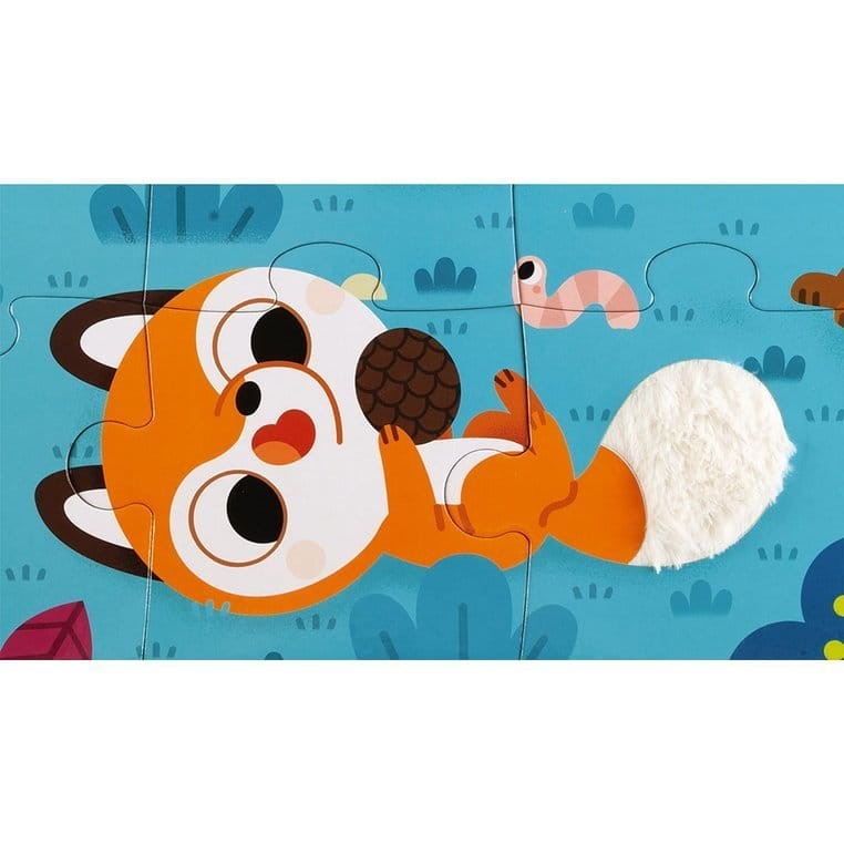 Puzzle sensoryczne 20 elementów Leśne zwierzęta / Janod