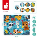 Puzzle sensoryczne 20 elementów Leśne zwierzęta / Janod
