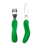 Sztućce kształtujące chwyt 3-9 lat, ETAP 3 - green / Nanas Manners
