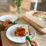 Sztućce kształtujące chwyt 3-9 lat, ETAP 3 - green / Nanas Manners