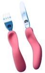 Sztućce kształtujące chwyt 3-9 lat, ETAP 3 - pink / Nanas Manners