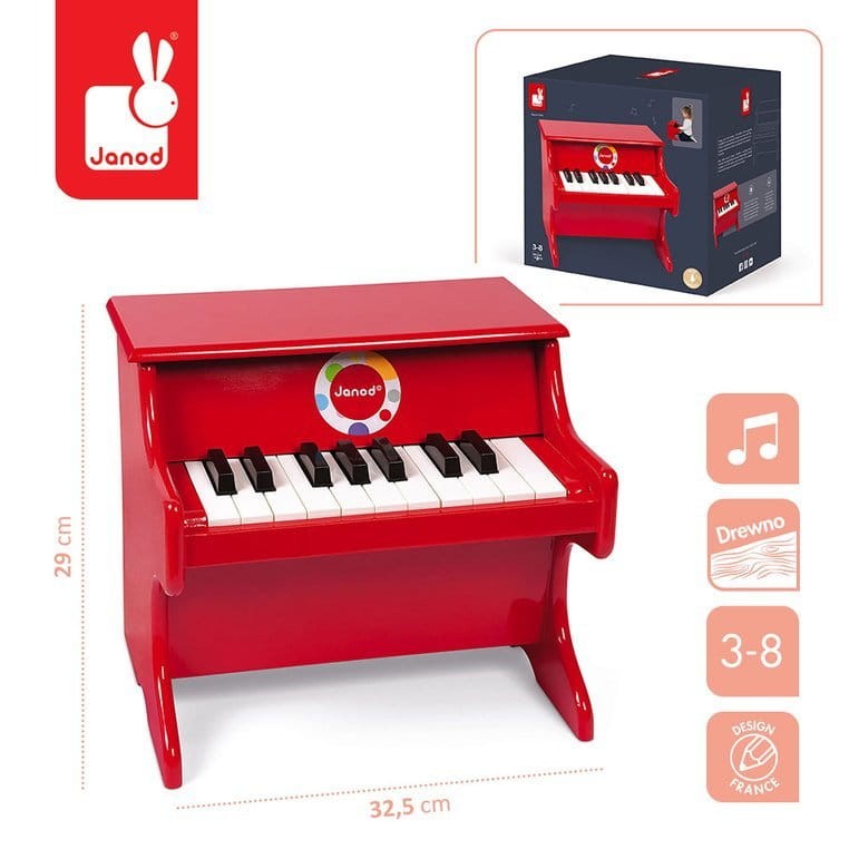 Czerwone pianino Confetti / Janod