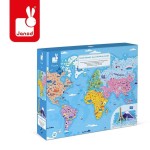Puzzle edukacyjne z figurkami 3D Cuda świata 350 elementów 7 + / Janod