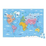 Puzzle edukacyjne z figurkami 3D Cuda świata 350 elementów 7 + / Janod