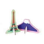 Puzzle edukacyjne z figurkami 3D Cuda świata 350 elementów 7 + / Janod