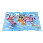 Puzzle edukacyjne z figurkami 3D Cuda świata 350 elementów 7 + / Janod