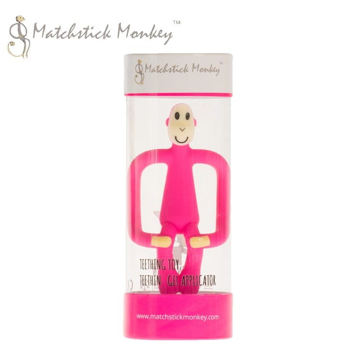 Gryzak masujący ze szczoteczką RÓŻOWY / Matchstick Monkey