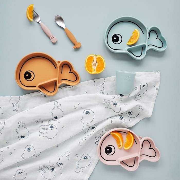 Talerzyk z przyssawką Wally - niebieski / Done by Deer