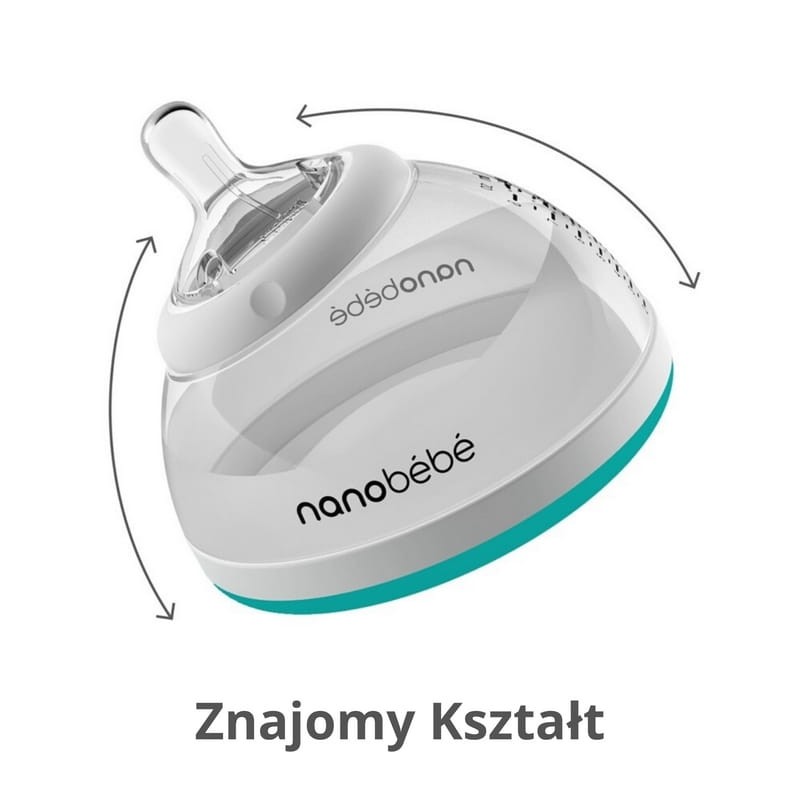 Butelka do karmienia - przechowywania pokarmu, turkusowa / Nanobebe