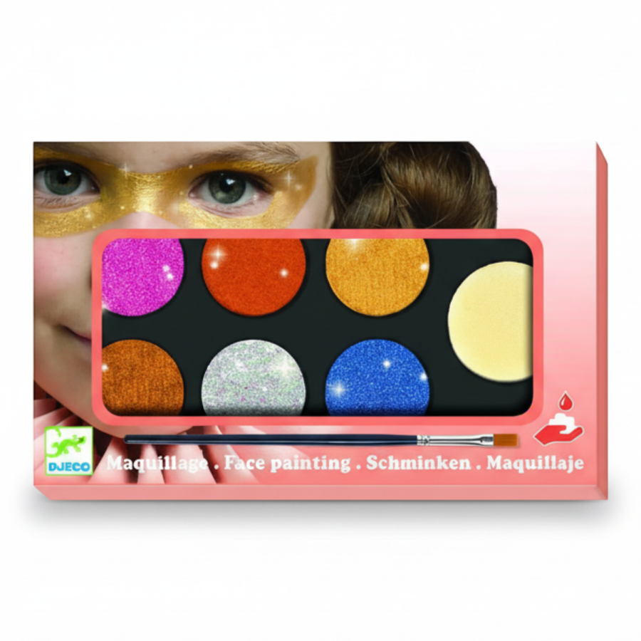 Farby do malowania twarzy METALLIC - 6 kolorów / Djeco