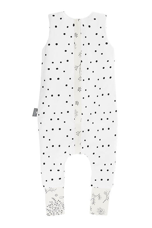 Dwustronny śpiworek z nóżkami - Bloom/Czarne kropki ROZMIARY / Sleepee