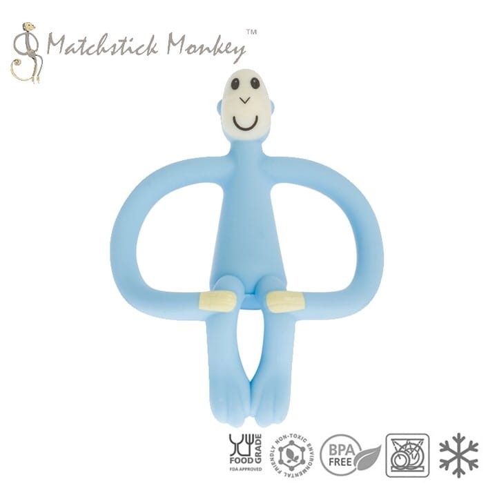 Gryzak masujący ze szczoteczką JASNY NIEBIESKI / Matchstick Monkey