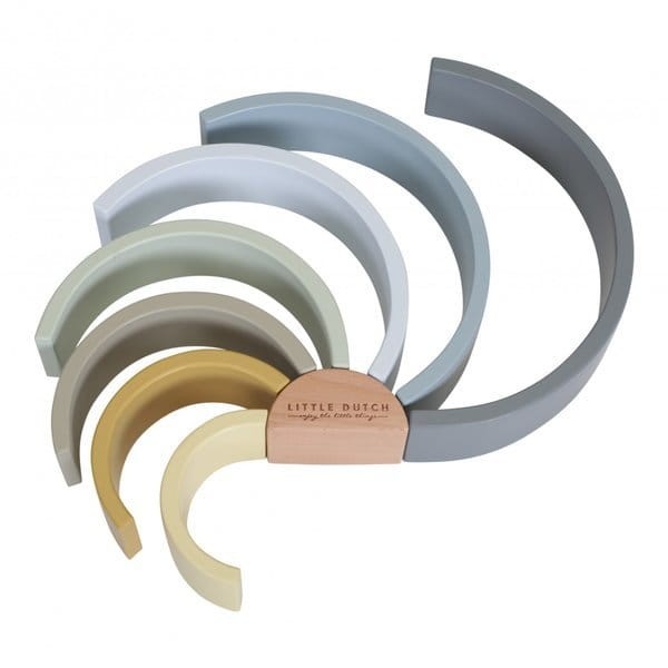 Drewniana tęcza błękit - nowa kolekcja / Little Dutch