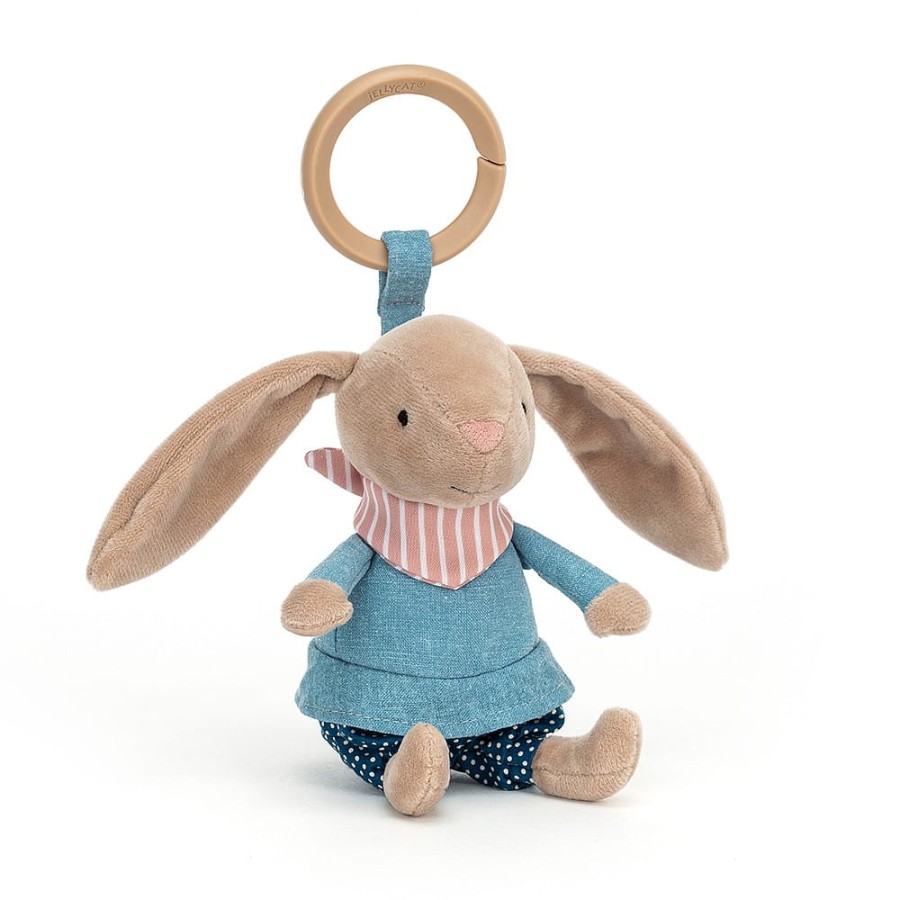 Grzechotka z zawieszką Króliczka Wędrowniczka / Jellycat