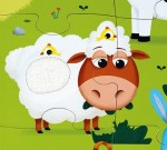 Puzzle sensoryczne 20 elementów Farma / Janod