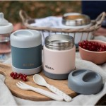 Pojemnik - termos obiadowy ze stali nierdzewnej 300 ml - light pink / Beaba