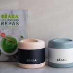 Duży pojemnik - termos obiadowy ze stali nierdzewnej 500 ml - baltic blue and white / Beaba