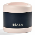 Duży pojemnik - termos obiadowy ze stali nierdzewnej 500 ml - night blue and pink / Beaba