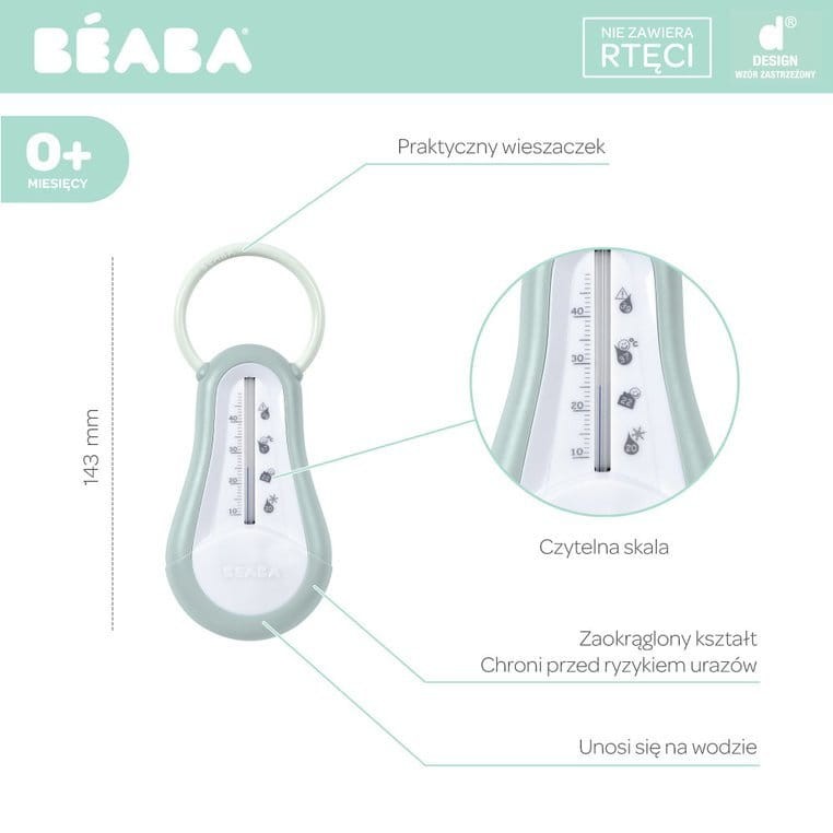 Termometr do kąpieli - Green Blue / Beaba