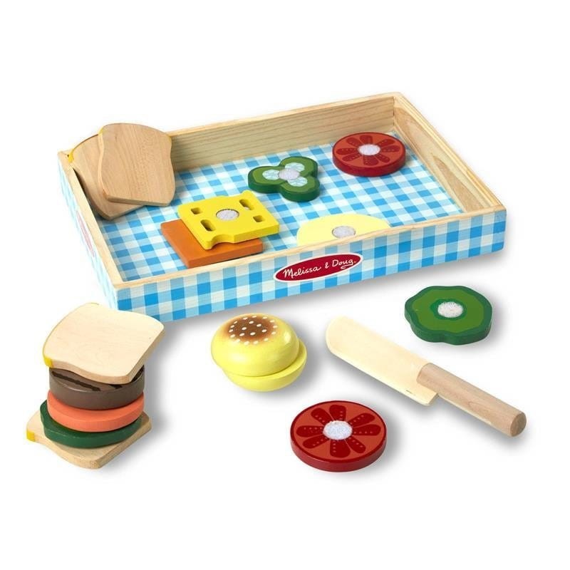 Melissa and Doug, Drewnianiany zestaw do robienia kanapek i burgerów