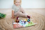 Mini - przytulanki rodzina krówek z rozkładaną matą Krówka Rosalie 2 lata+ / Lilliputiens