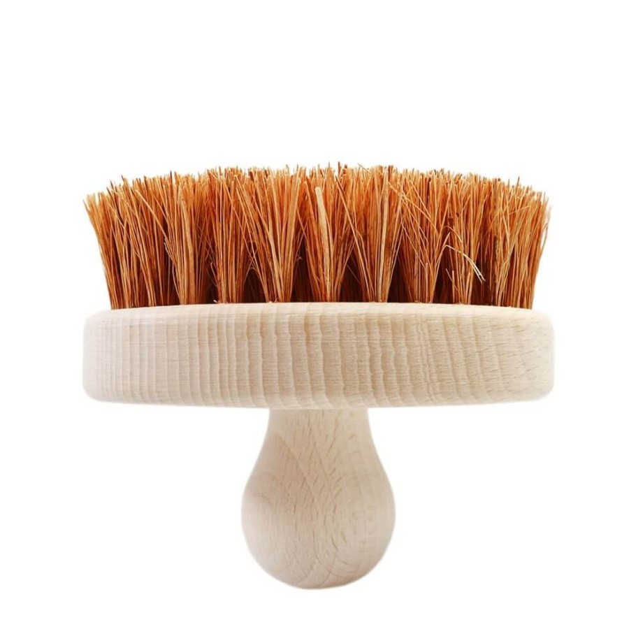 Ostra, okrągła szczotka do szczotkowania ciała - kokos / Lullalove