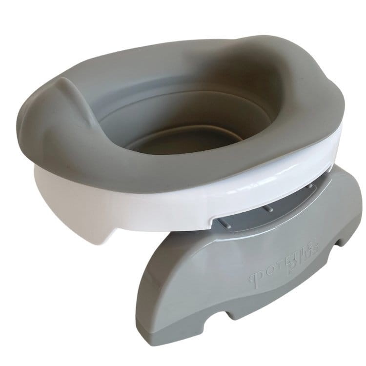 Wkład silikonowy składany na nocnik, szary / Potette Plus