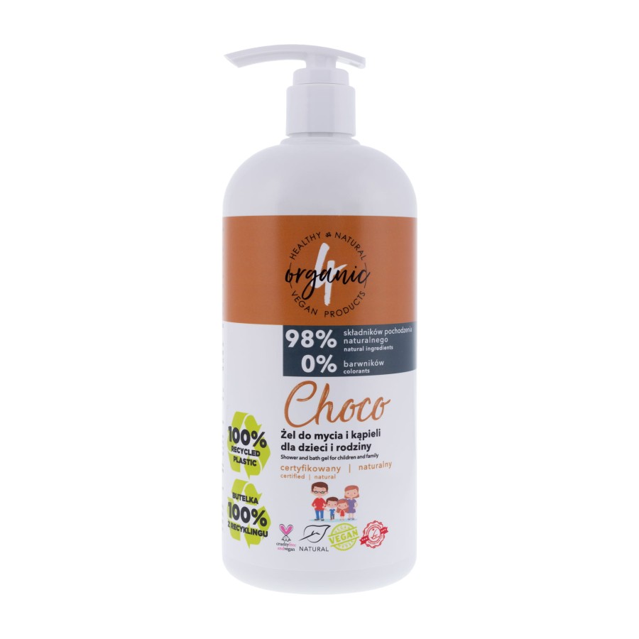 Żel do mycia i kąpieli dla dzieci i rodziny Choco 1l / 4organic