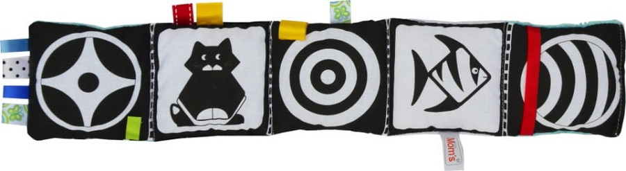 Kontrastowa książeczka pobudzająca zmysły NIEBIESKA / Mom's Care