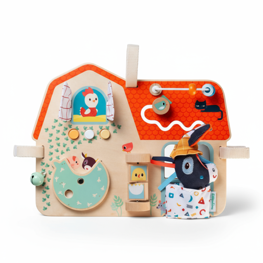 Drewniana tablica manipulacyjna Farma 9 m+ / Lilliputiens