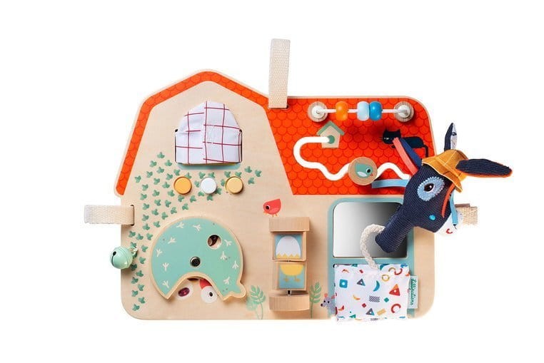 Drewniana tablica manipulacyjna Farma 9 m+ / Lilliputiens