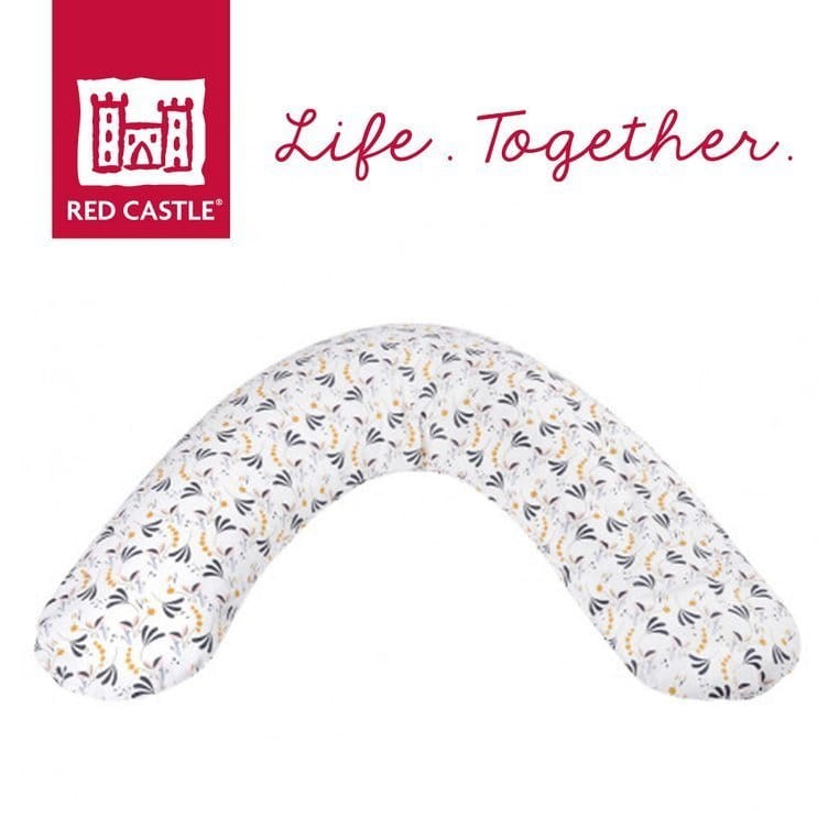 Ergonomiczna poduszka rogal dla kobiet w ciąży i karmiących Big Flopsy Printed jersey Howell, Red Castle