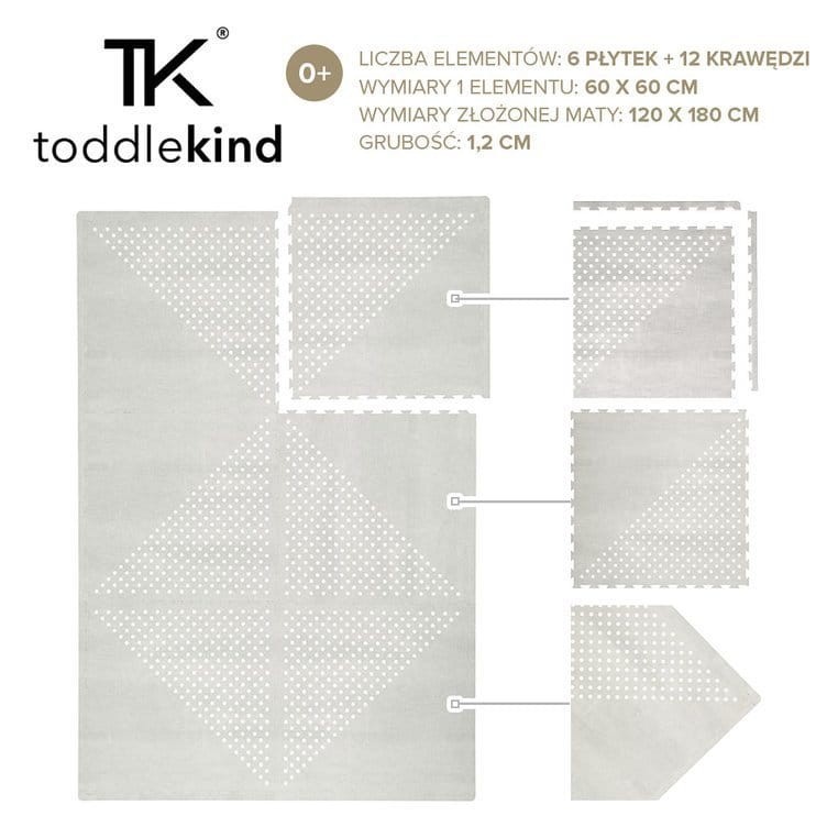Mata piankowa podłogowa do zabawy Earth Dove Grey / Toddlekind