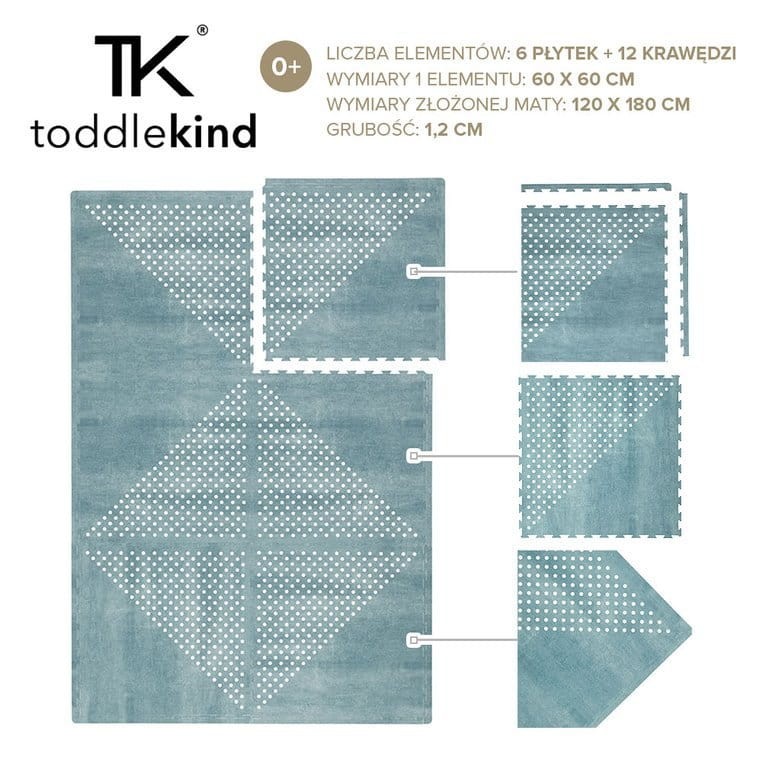 Mata piankowa podłogowa do zabawy Earth Marine Blue / Toddlekind