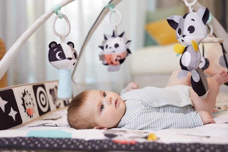 Gimnastyka dla bobasa z pałąkami - Magiczna Kraina - czarno-biała / Tiny Love