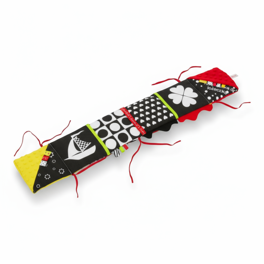 Książeczka kontrastowa do łóżeczka stymulująca zmysły / Mom's Care