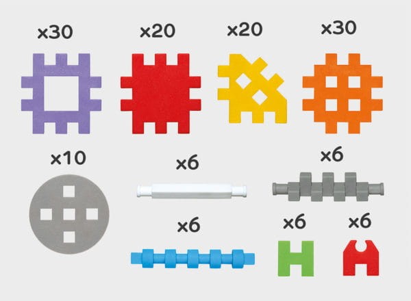 Klocki waffle MINI konstruktor 140 szt/ Marionex