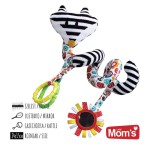 Spirala zawieszka lisek czarno-biały na wózek pobudzająca zmysły / Mom's Care
