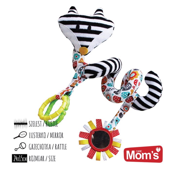 Spirala zawieszka lisek czarno-biały na wózek pobudzająca zmysły / Mom's Care