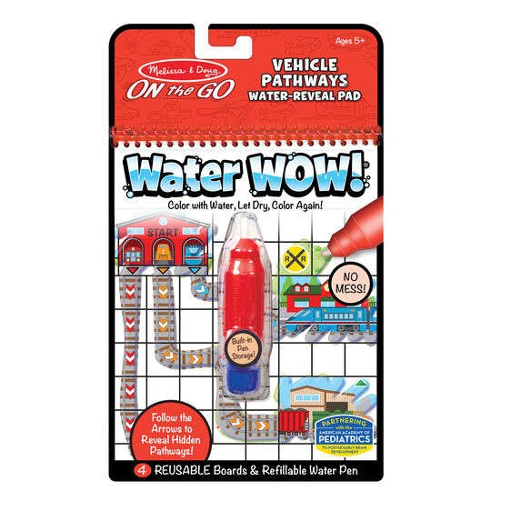 Melissa and Doug, Wodna kolorowanka Water WOW! Pojazdy Pathways