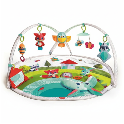 Gimnastyka mata edukacyjna dla bobasa z pałąkami - Zabawa na łące / Tiny Love