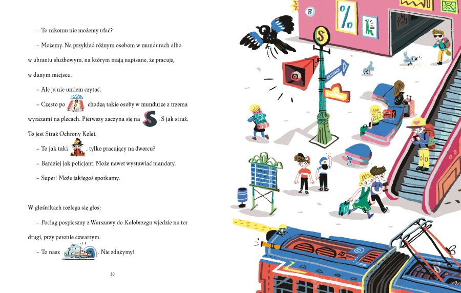 ano i Wito uczą mówić "S". Ekspres na stacji/ Wydawnictwo Mamania