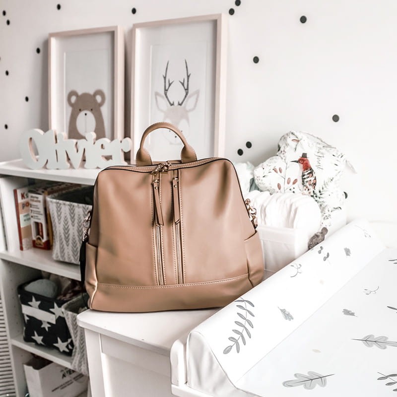 Plecak i torba dla mamy 2w1 MINI nude / Joissy