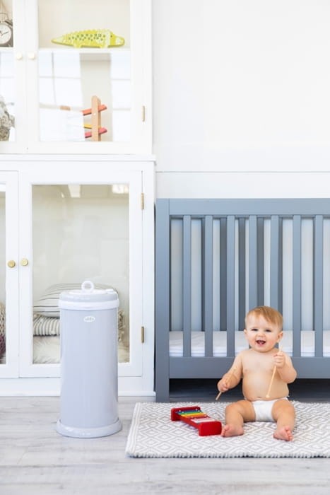 Stalowy kosz na pieluchy - grey / Ubbi