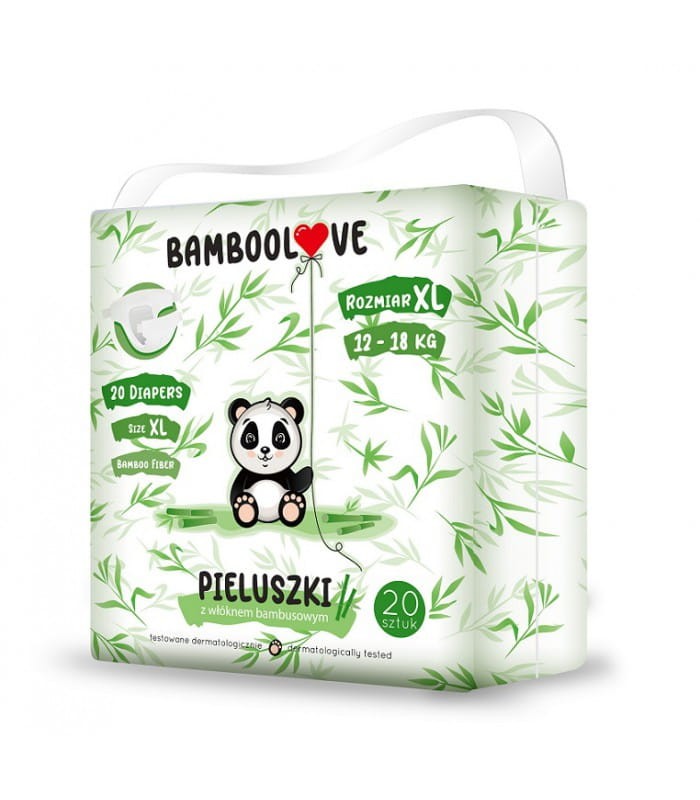 Bambusowe pieluszki jednorazowe, rozmiary / BambooLove