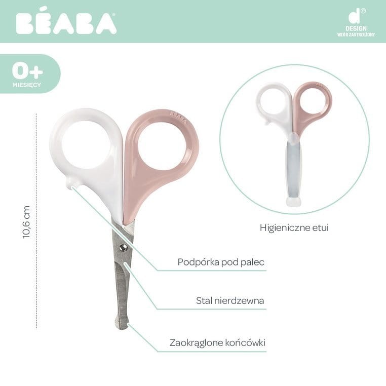 Nożyczki do paznokci w etui Old Pink / Beaba