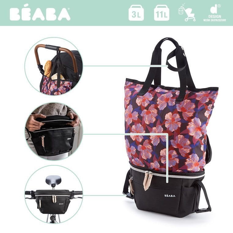 Torba dla mamy 2w1 Biarritz Black / Beaba