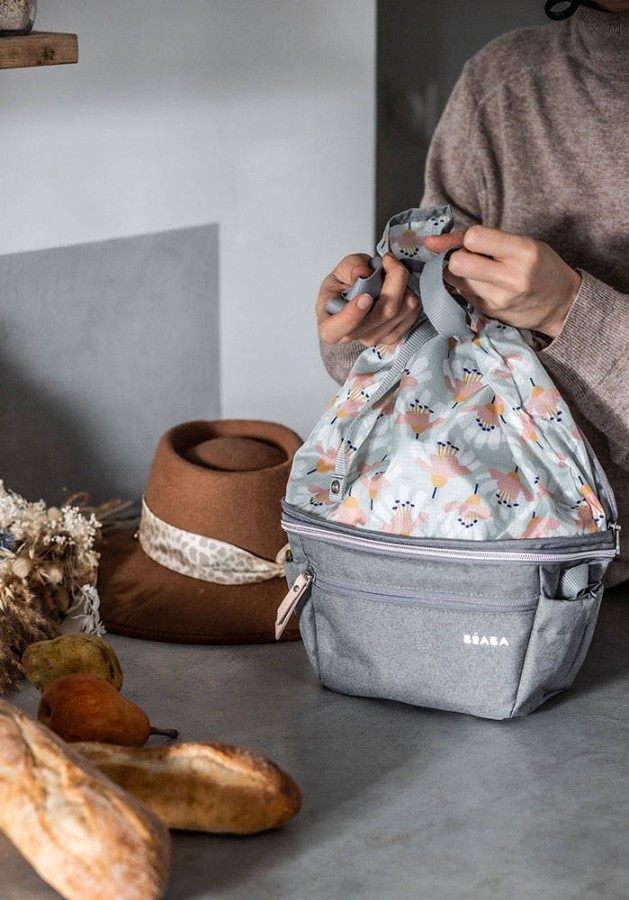 Torba dla mamy 2w1 Biarritz Heather grey / Beaba